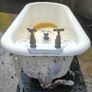 Victorian Bath With Claw Feet And Brass Taps Image 4