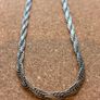 Sterling Silver 925 Woven/Braided Chain Link Necklace 19 inches long Image 3