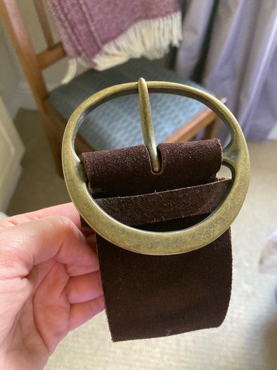 Brown suede belt by Hobbs 100cm
