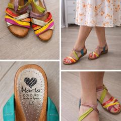 90's Rainbow Strap Sandals