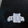 Princess Cut 18ct White Gold Filled Ring Image 10