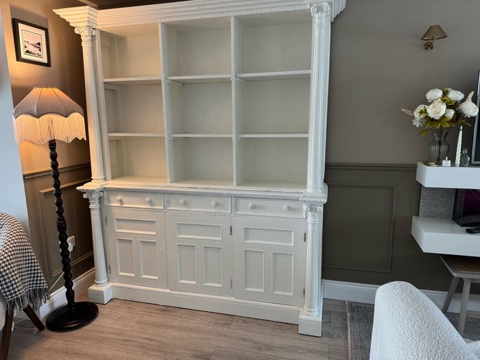 Solid Wood Antique Dresser/ Cabinet/ Bookshelves in Farrow and Ball