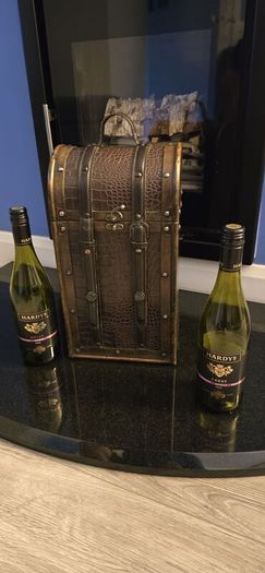 Antique wooden wine box.  PRICE DROP. T