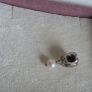 Pandora  charm with pearl drop and purple gemstone in great condition Image 6