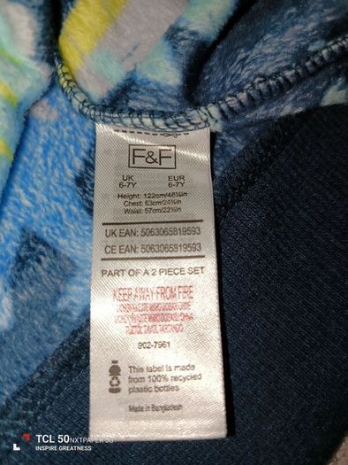 New.boys winter pijamas.age 6/7