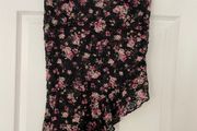Mary Grant Top - Black with Rose Print - Size 1