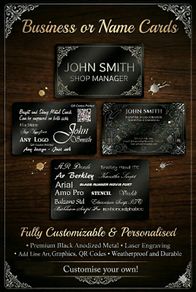 Metal Business Cards or Name plates