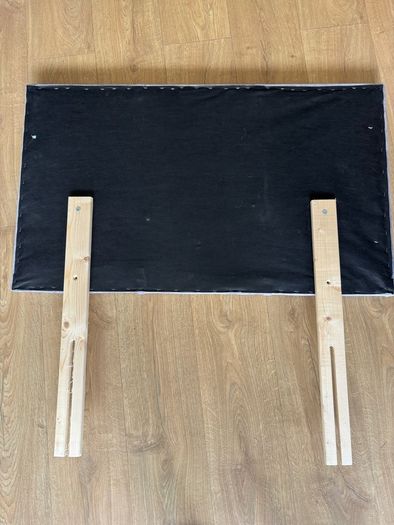 Single grey headboard