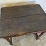 Antique, c1680 oak peg jointed Charles 11 side table. Image 4