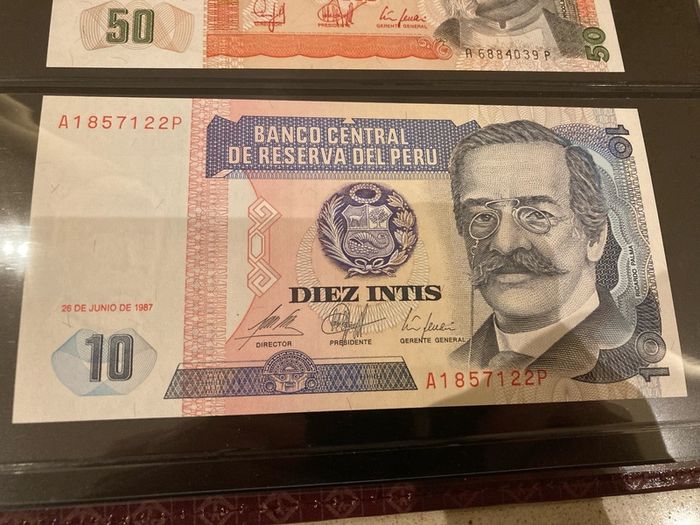 Peru banknotes uncirculated year 1987