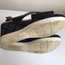 Clarks Ladies Black Leather Wedge Sandals Size 5.5 D Image 9