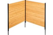 2 Panel Solid Air Conditioner Fence Screen, Pool Equipment Enclosure with Metal Stakes, Easy DIY Installation, Outdoor Trash Can Hider for Garden Decoration
