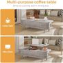 Coffee Table with Lift Top - Wooden Modern Centre Table with Unique Textured & Hidden Storage, for Living Room, Bedroom, Small Space, Home Office Image 5