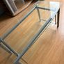 two glass side tables and one glass coffee table Image 5