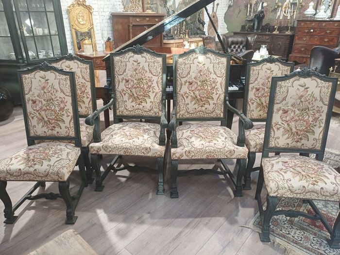 Set of 6 Baroque Style Dining Chairs