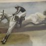 Des Snee Signed Limited Edition Print - "White Tornado" (Desert Orchid, 1989) - 73 x 65 cm Image 4