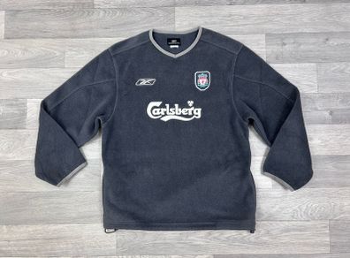 Vintage 90s Reebok Liverpool Fleece Sweatshirt Jumper Mens XS