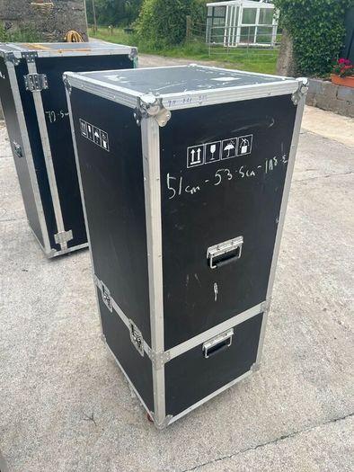 Large flight cases with wheels and handles