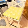 White wooden cross-back bar stool Image 2
