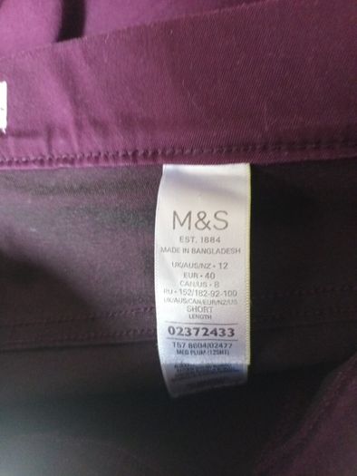 M&S Plum Short Length  Jeggins.  S.12