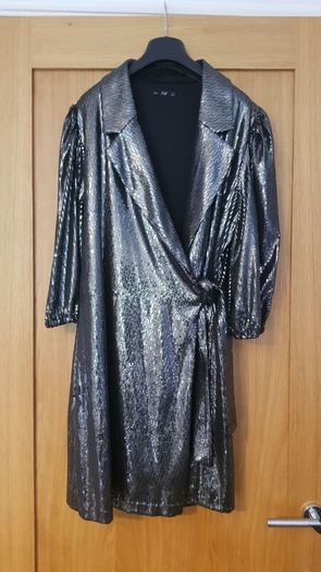 F&F Glittery Coat Dress Size 16