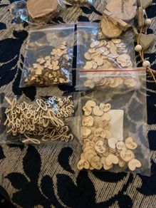 Wooden LOVE theme craft supplies bundle
