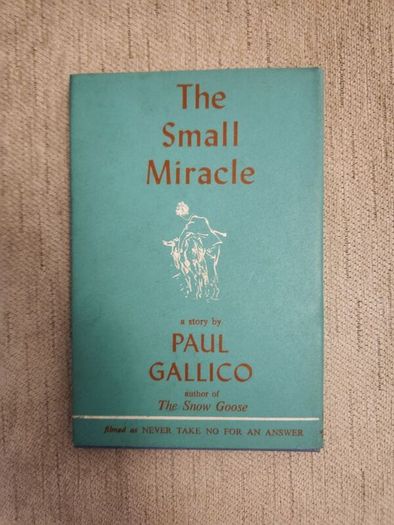 Paul Gallico books. Flowers  for Mrs Harris, Thomasina, and The small miracle. All hardback with dustjacket in good condition. Thomasina is a first edition.35
