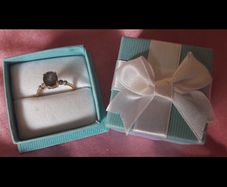 Gold Colored Stone Diamond Ring