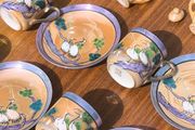 Title: Vintage Japanese Lusterware Coffee &amp; Tea Set (18-Piece)