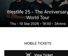 Westlife Ticket