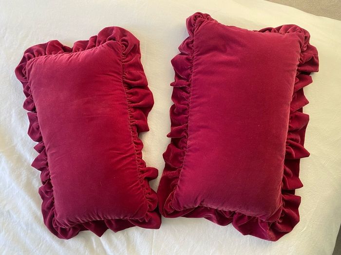Velvet Frill Cushions