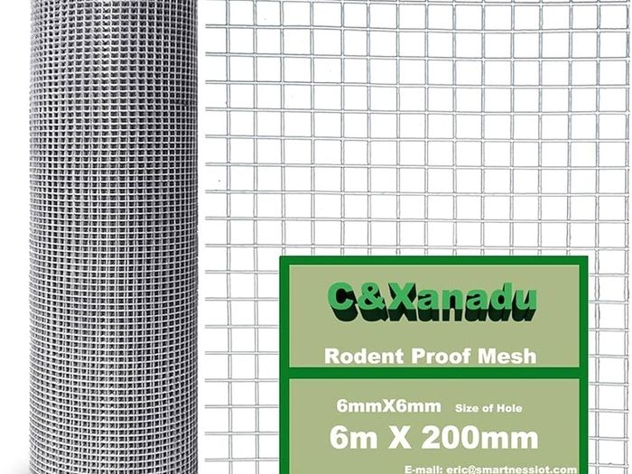 200mmX6m Rodent Mesh Sheet,Welded Steel Mesh Panels,Hot Dip Galvanised Wire Netting Fence Mesh-Stop & Prevent Rat & Mouse and Snake Through