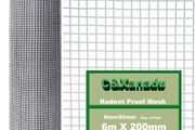 200mmX6m Rodent Mesh Sheet,Welded Steel Mesh Panels,Hot Dip Galvanised Wire Netting Fence Mesh-Stop &amp; Prevent Rat &amp; Mouse and Snake Through