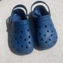 Blue Clogs with Removable Fuzzy Slipper Linings Image 3