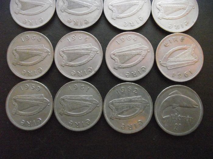 16 Irish Florins (Two Shillings) (1959-1964)