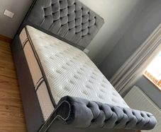 Brand New Sleigh Chesterfield Bed Frame With Mattress