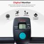 Manual Compact foldable treadmill with transportation wheels for easy portability.   Folded dimension: 20Lx23Wx50h in. Image 3