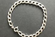 925 Silver - Flat Curb Chain Bracelet