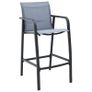 Garden Bar Chairs 2 pcs Grey Textilene Image 4