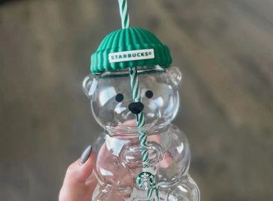 Glass Starbucks Bearista Bear Cold Cup
