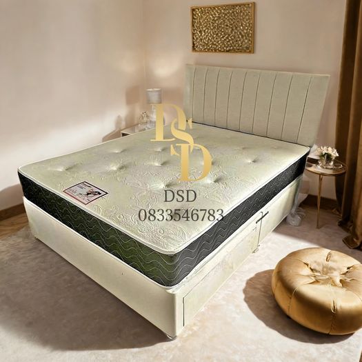 3ft Single Fabric Bed with Mattress