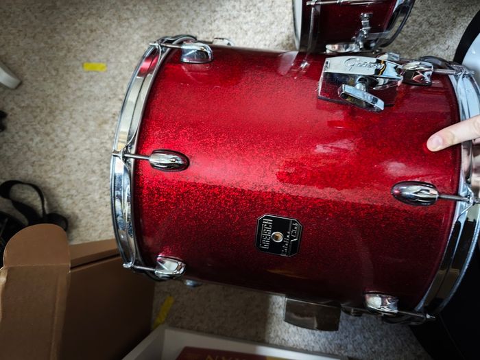 2010 Gretsch Catalina Club Red Sparkle 5-piece + hardware + bags