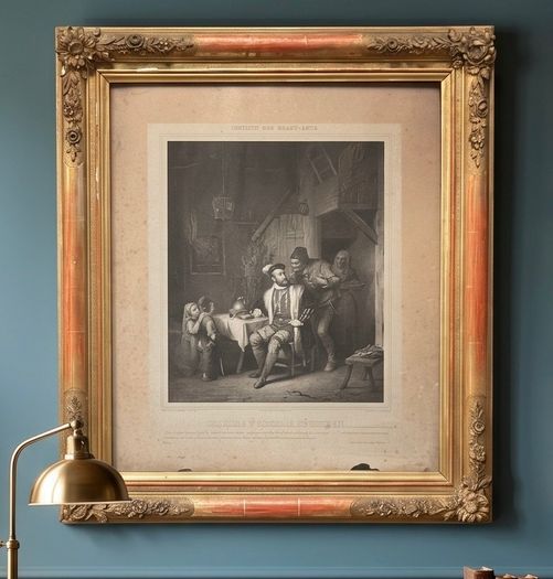 I bought this print because of the very nice old frame.