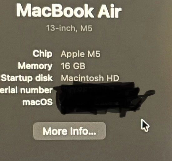 MacBook Air m5 13" (2025)
