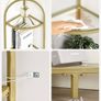 5-Tier Plant Stand, Freestanding Glass Shelf Tower, High Storage Shelves for Living Room, Bathroom, Bedroom, Modern Style, Golden Color Image 5