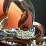 chanel pearl earrings with Crystal Heart Design Silver Hardware Image 10
