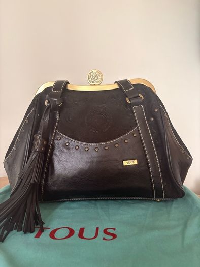 TOUS Black Leather Frame Bag  As New