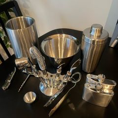 Premium Stainless Steel Cocktail Set, Hip Flasks, Decanter