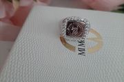 New Mi moneda silver ring