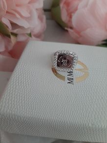 New Mi moneda silver ring